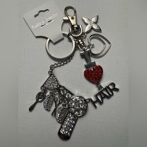New hair stylist keychain with charms
